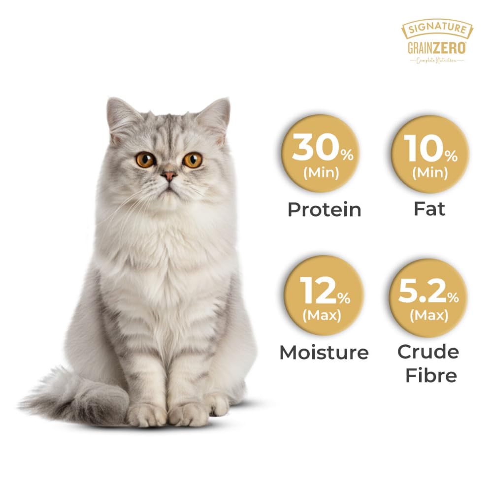 Grain Zero Persian Dry Cat Food 1.2kg | Ocean Fish, Sardine & Mackerel | 48% Fresh Fish Inclusion, No Grain Formula, Gluten- Free