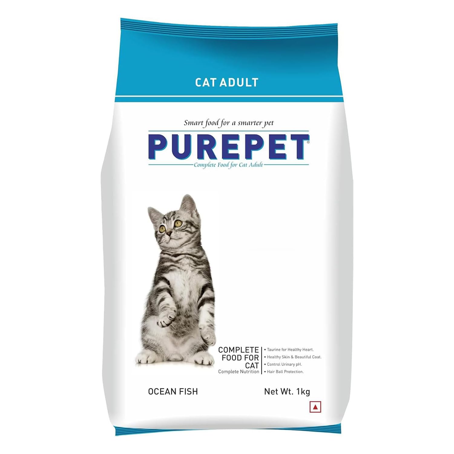 Purepet Adult Dry Cat Food 1 kg Pack | Ocean Fish Flavour |