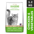 Grain Zero Chicken & Veg, Dry Cat Food 1.2 kg| No Grain Formula | Gluten & GMO-Free| 48% Fresh Fish Inclusion