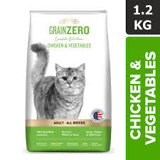 Grain Zero Chicken & Veg, Dry Cat Food 1.2 kg| No Grain Formula | Gluten & GMO-Free| 48% Fresh Fish Inclusion